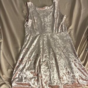 Forever 21 Pink Velvet Mini Dress